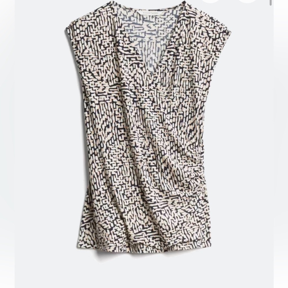 Bryan Cap Sleeve Ruched Wrap Top
